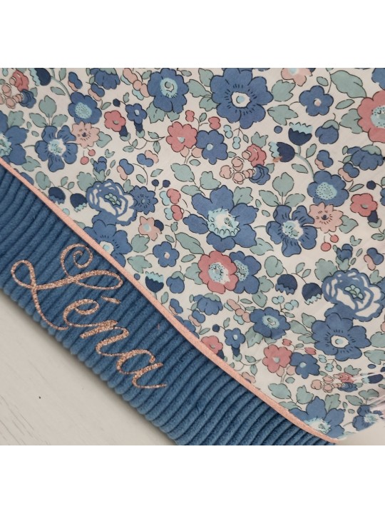 Trousse de toilette personnalisée prénom liberty Betsy asagao