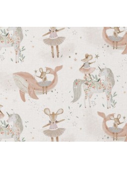 Couverture extra douce et épaisse licornes et vieux rose