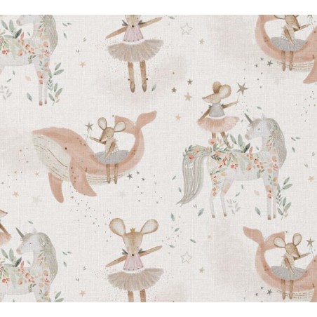 Couverture extra douce et épaisse licornes et vieux rose