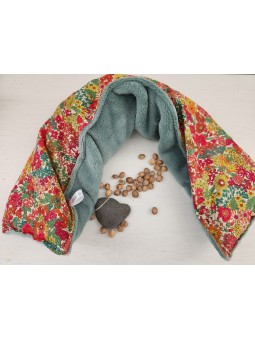 Bouillotte de cou aux noyaux de cerise liberty / minkee