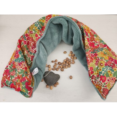 Bouillotte de cou aux noyaux de cerise liberty / minkee