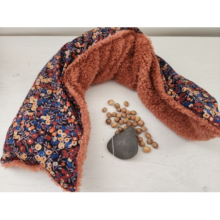Bouillotte de cou aux noyaux de cerise liberty / sherpa