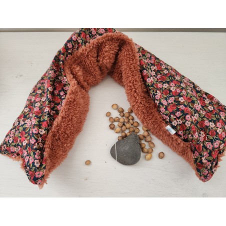 Bouillotte de cou aux noyaux de cerise liberty / sherpa