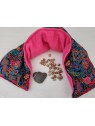 Bouillotte de cou aux noyaux de cerise liberty / polaire
