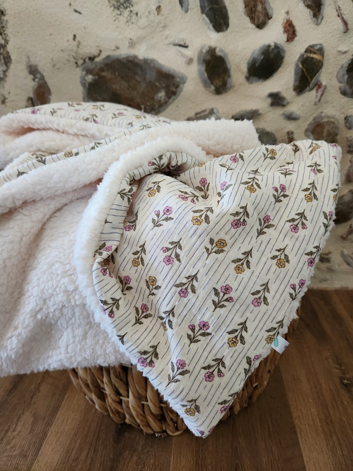 Couverture double gaze moumoute 145x155