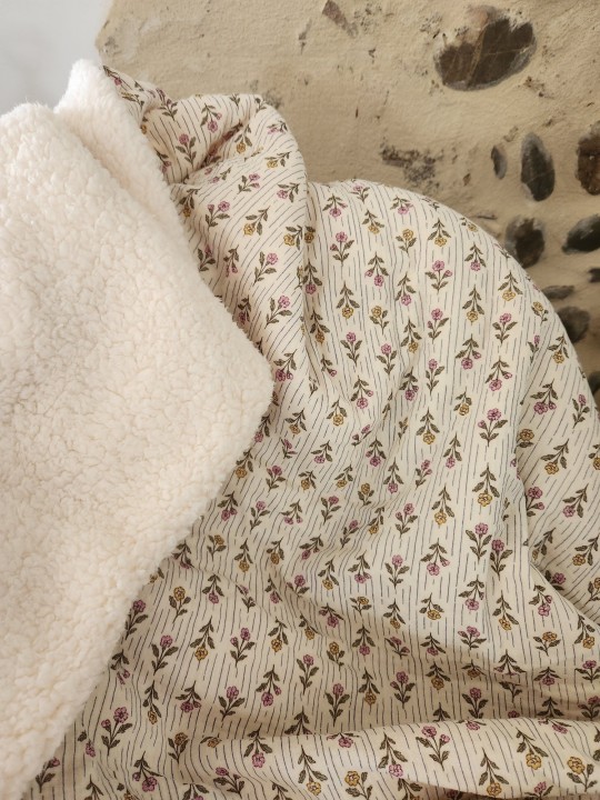 Couverture double gaze moumoute 145x155