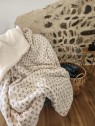 Couverture double gaze moumoute 145x155
