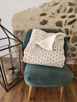 Couverture double gaze moumoute 145x155