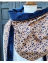 Chèche léopard et minkee marine extra doux et chaud