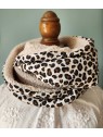 Snood double léopard et moumoute extra doux et chaud