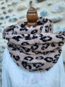 Snood double léopard moumoute extra doux et chaud