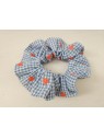 Chouchou en coton vichy coeurs