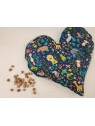 Bouillotte coeur de noyaux de cerise coton jungle / minkee tout doux