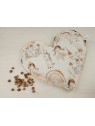 Bouillotte coeur de noyaux de cerise coton licornes / minkee tout doux