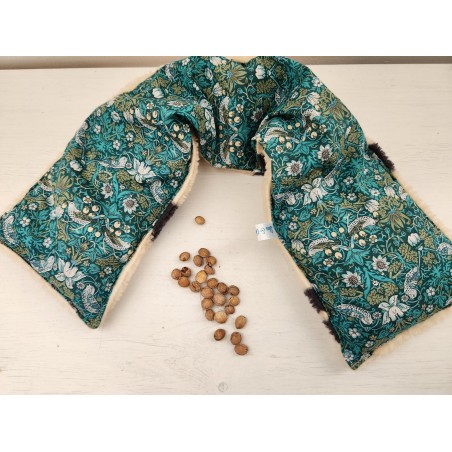 Bouillotte de cou aux noyaux de cerise liberty / minkee