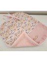 Bavoir personnalisé en coton floral, double gaze / éponge de bambou