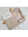 Doudou étiquettes en liberty Felda, personnalisé tout doux