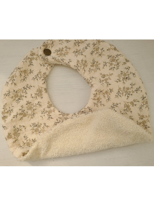 Bavoir bandana personnalisé en double gaze de coton fleuri mixte