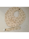 Bavoir bandana personnalisé en double gaze de coton fleuri mixte