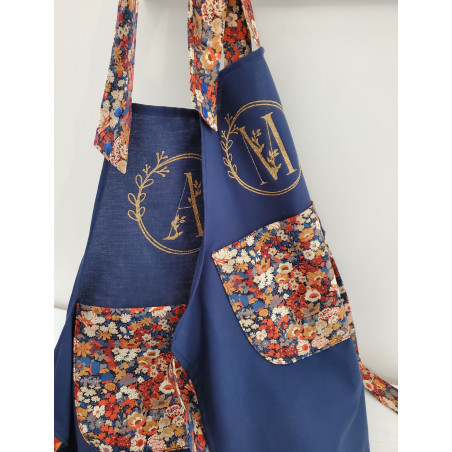 Tablier de cuisine personnalisé en liberty Thorpe (différentes tailles)