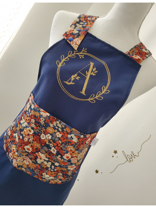 Tablier de cuisine personnalisé en liberty Thorpe (différentes tailles)