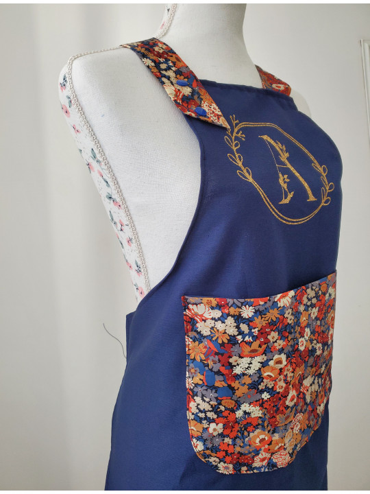 Tablier de cuisine personnalisé en liberty Thorpe (différentes tailles)