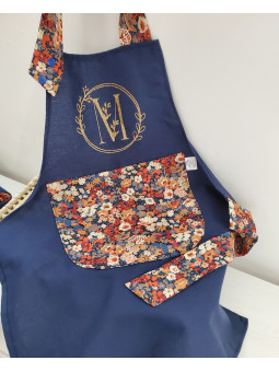 Tablier de cuisine personnalisé en liberty Thorpe (différentes tailles)