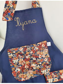 Tablier de cuisine personnalisé en liberty Thorpe (différentes tailles)