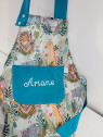 Tablier enfant personnalisé en coton jungle mint