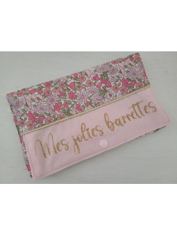 Pochette liberty Poppy and Daisy pour range barrettes