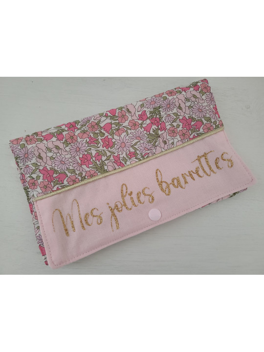Pochette liberty Poppy and Daisy pour range barrettes