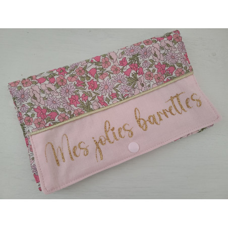 Pochette liberty Poppy and Daisy pour range barrettes