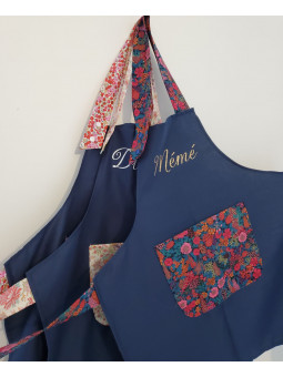 Tablier personnalisé en liberty Ciara ou autres (au choix) différentes tailles possibles