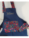 Tablier personnalisé en liberty Ciara ou autres (au choix) différentes tailles possibles