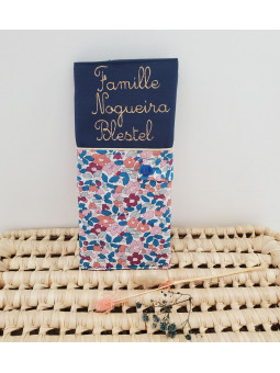 Protège livret de famille personnalisable liberty liberty fleuri