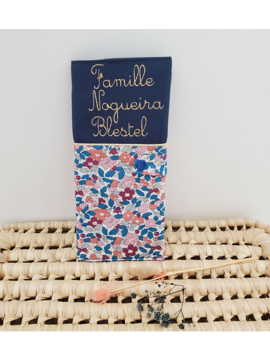 Protège livret de famille personnalisable liberty liberty fleuri