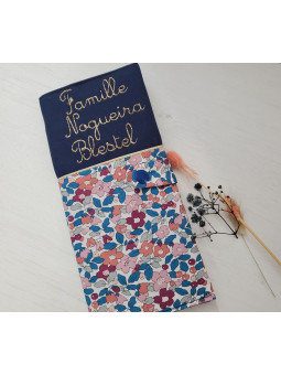 Protège livret de famille personnalisable liberty liberty fleuri