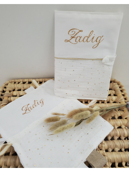 Couverture personnalisée en double gaze doublée minkee extra doux