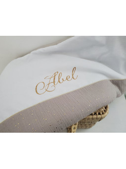 Couverture personnalisée en double gaze doublée minkee extra doux