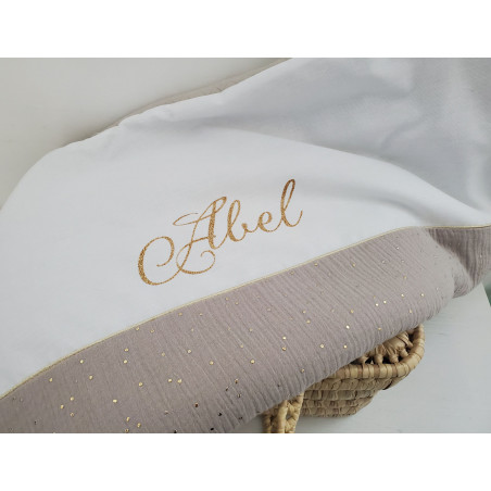 Couverture personnalisée en double gaze doublée minkee extra doux