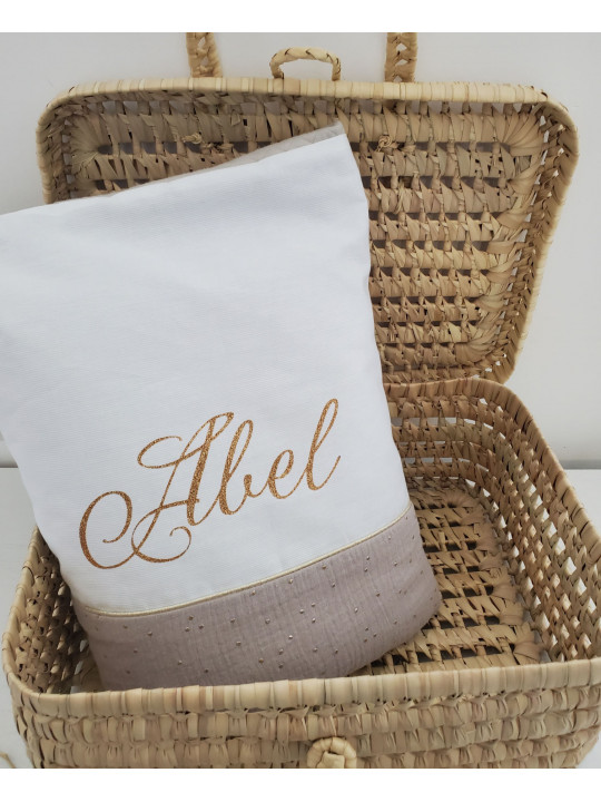 Couverture personnalisée en double gaze doublée minkee extra doux