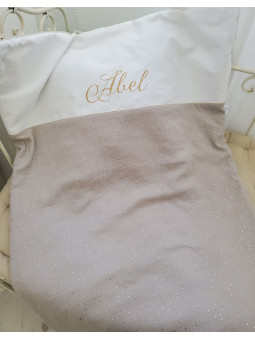 Couverture personnalisée en double gaze doublée minkee extra doux