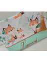 Trousse de toilette personnalisée, joli coton renards