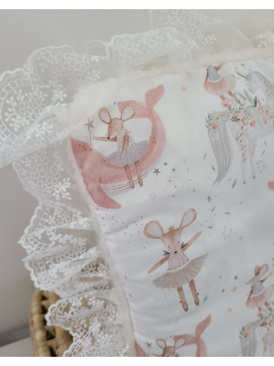 Coussin souricette, baleine et licorne