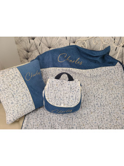 Grande couverture personnalisée liberty / velours et minkee 80x100