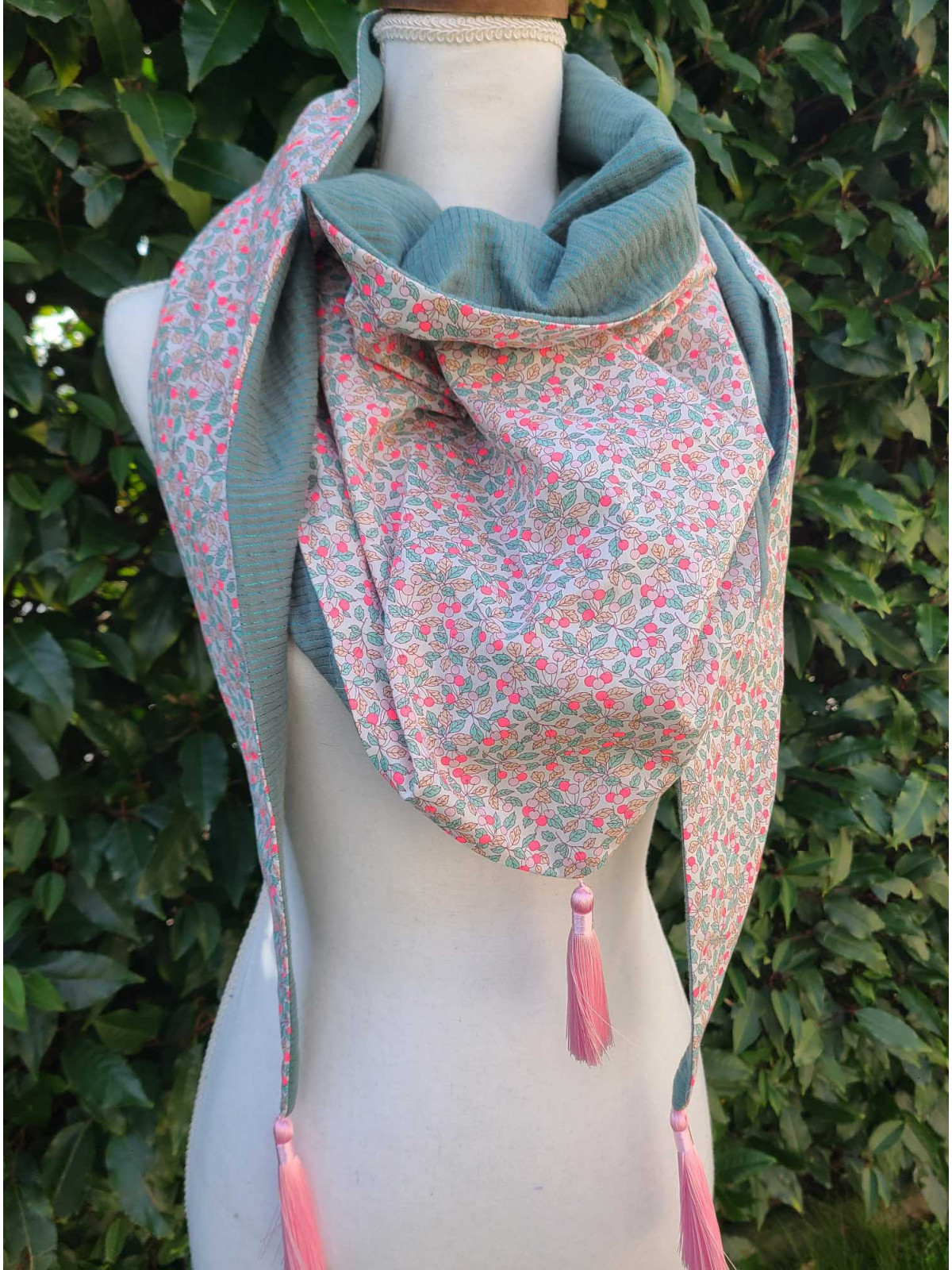 Chèche liberty colleen fluo et double gaze