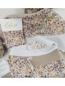 Couverture doublée moumoute liberty Felda, blanc et beige