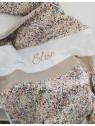 Couverture doublée moumoute liberty Felda, blanc et beige